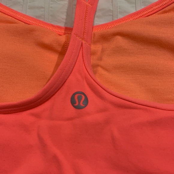 Lululemon Power Y Tank size 4 - Bright Coral - Picture 4 of 4